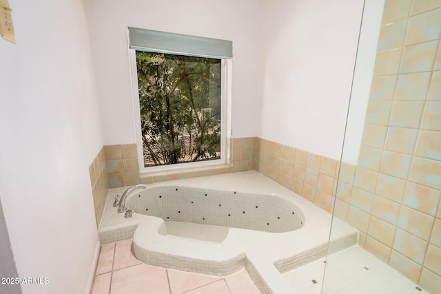 6802 N 26th St, Phoenix, AZ 85016 - full bathroom with a whirlpool tub and tile patterned flooring