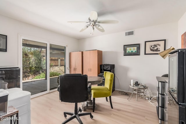 6802 N 26th St, Phoenix, AZ 85016 - office with a ceiling fan and light wood-type flooring