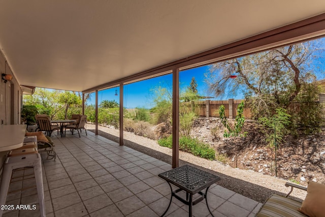 6802 N 26th St, Phoenix, AZ 85016 - fenced backyard with outdoor dining space and a patio