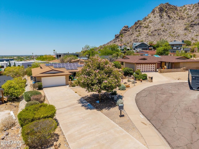 6802 N 26th St, Phoenix, AZ 85016 - view of front of home featuring a residential view, a mountain view, and driveway