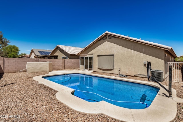 16120 N 86th Ln, Peoria, AZ 85382 - view of pool with central AC unit and a fenced backyard