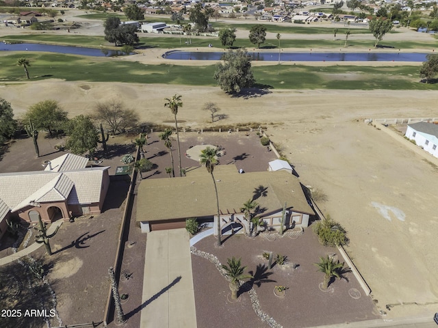 birds eye view of property featuring view of golf course