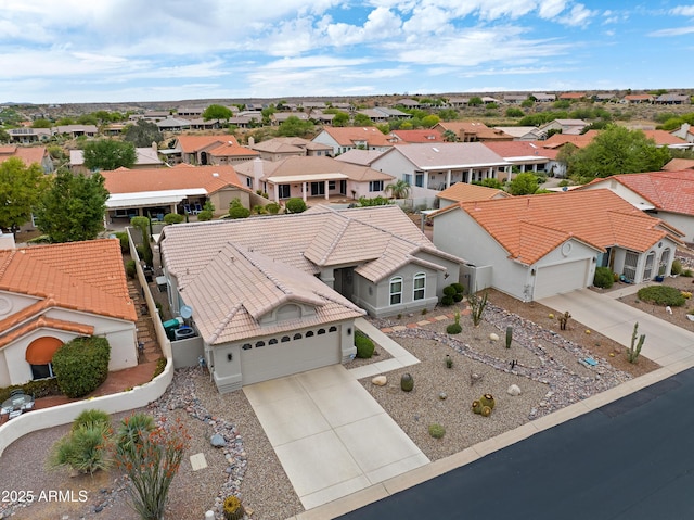 bird's eye view with a residential view