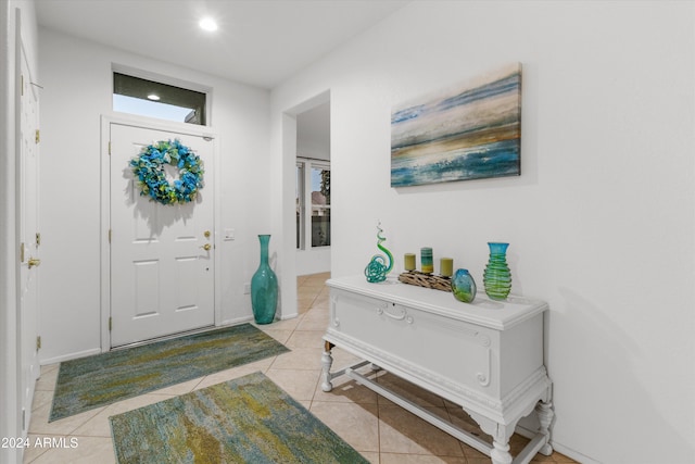 view of tiled entrance foyer