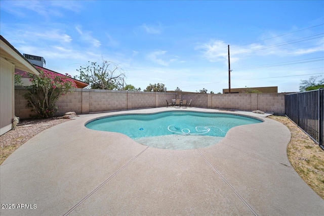 724 N Pine St, Gilbert, AZ 85233 - view of swimming pool with a patio area and a fenced backyard