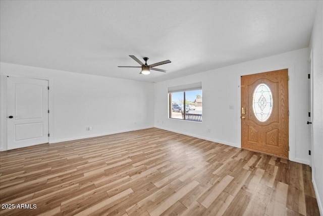 724 N Pine St, Gilbert, AZ 85233 - entrance foyer with plenty of natural light, light wood-style floors, and ceiling fan