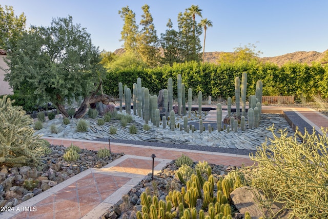 exterior space with a mountain view