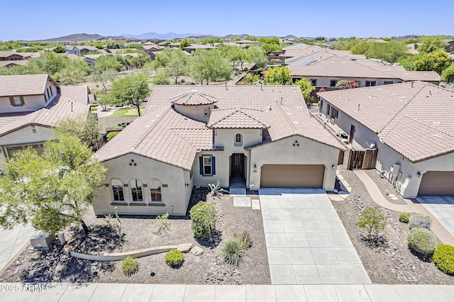30374 N 124th Dr, Peoria, AZ 85383 - view of front of home featuring a garage, stucco siding, a residential view, and a tile roof