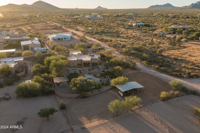 bird's eye view with a mountain view