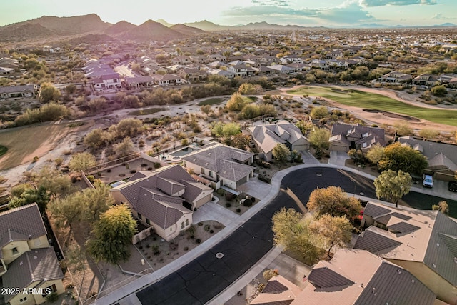 aerial view featuring a mountain view