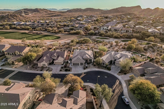 aerial view featuring a mountain view