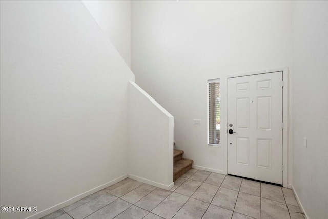 view of tiled entrance foyer