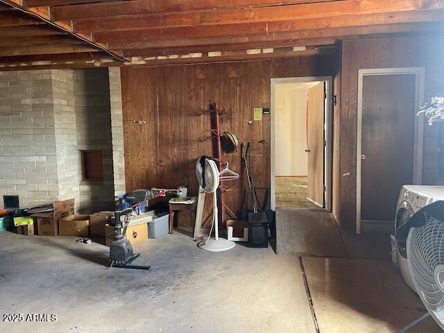 1010 N Florida Ave, Douglas, AZ 85607 - below grade area with wooden walls