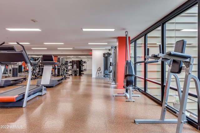 view of exercise room