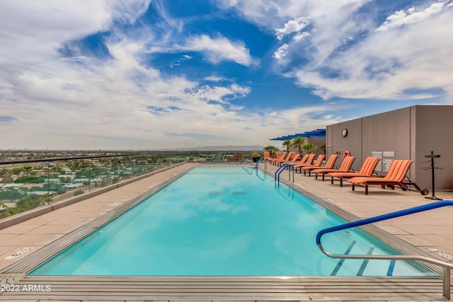 view of pool with a patio