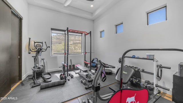 1805 E Rocky Slope Dr, Phoenix, AZ 85048 - exercise area with recessed lighting and baseboards