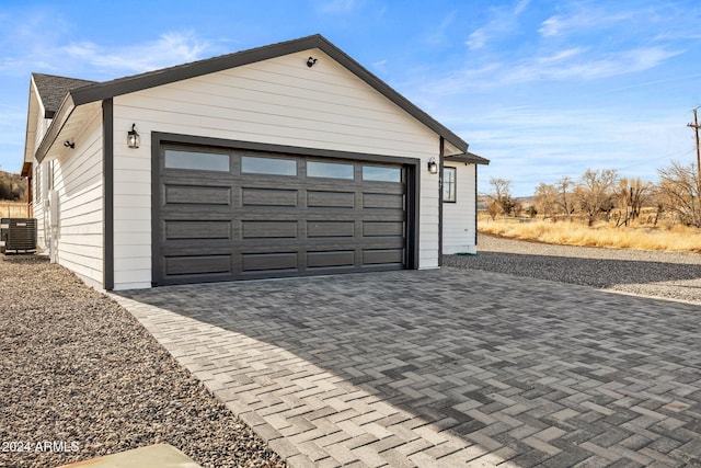 garage with central AC