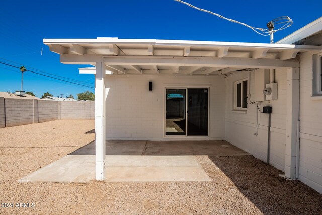 7508 E Beatrice St, Scottsdale, AZ 85257 - exterior space with a fenced backyard and a patio
