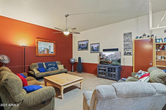 583 Reata Pass, Happy Jack, AZ 86024 - living room with carpet floors and ceiling fan