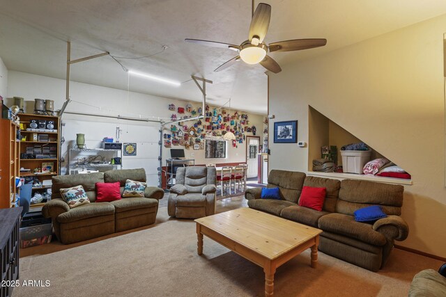 583 Reata Pass, Happy Jack, AZ 86024 - carpeted living room with ceiling fan