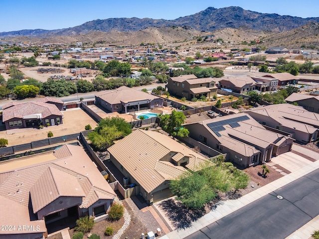 bird's eye view featuring a mountain view