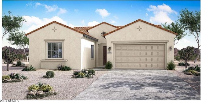 view of front facade featuring a garage