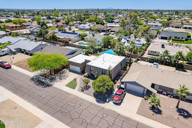 aerial view of residential area