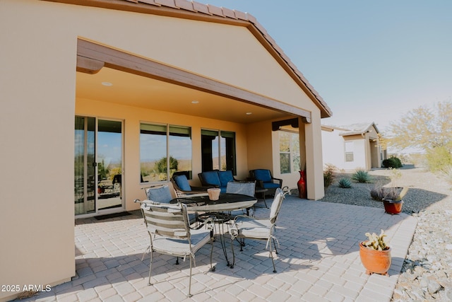 view of patio / terrace featuring outdoor lounge area