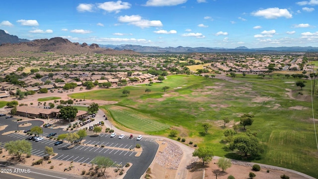 bird's eye view featuring a mountain view