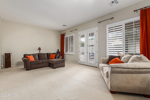 view of carpeted living room