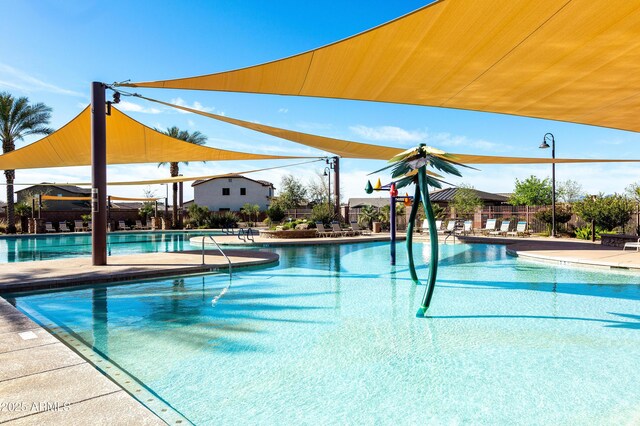 1410 W Popcorn Tree Ave, Queen Creek, AZ 85140 - community pool with a patio