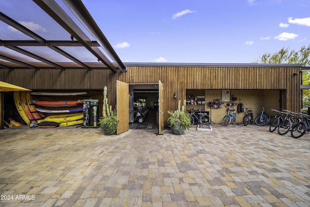 garage featuring a carport