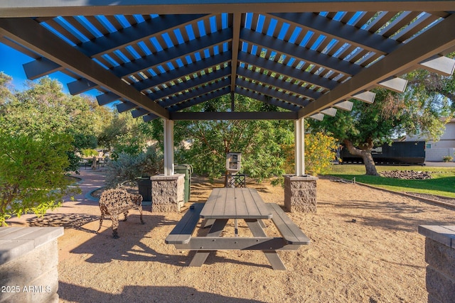 7223 N 14th St, Phoenix, AZ 85020 - view of patio featuring a pergola