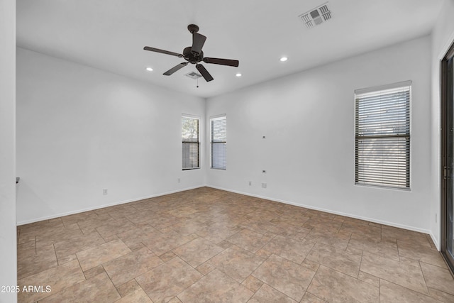 empty room with ceiling fan