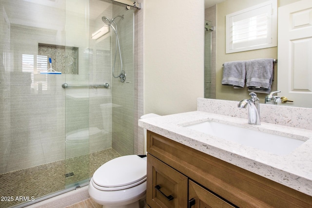 6831 S Coral Gable Dr, Chandler, AZ 85249 - full bath featuring toilet, a shower stall, and vanity