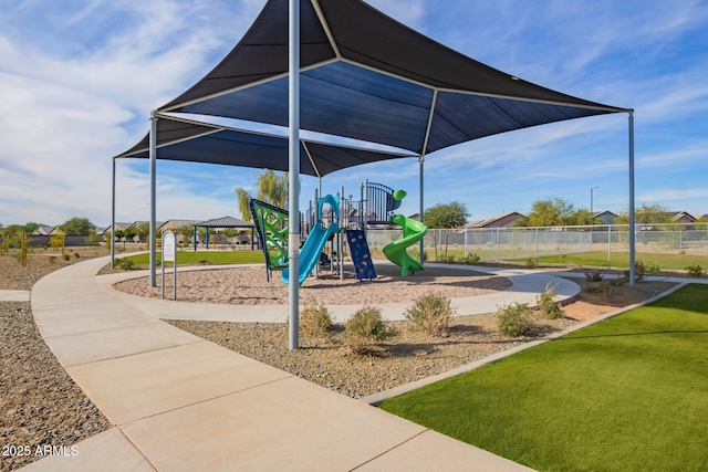 view of jungle gym