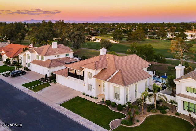 3665 S Jojoba Way, Chandler, AZ 85248 - aerial view at dusk of a water view and a residential view