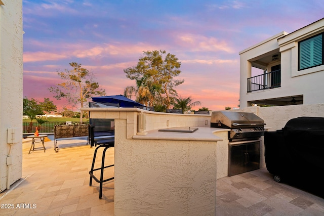 3665 S Jojoba Way, Chandler, AZ 85248 - view of patio featuring area for grilling, fence, and a grill