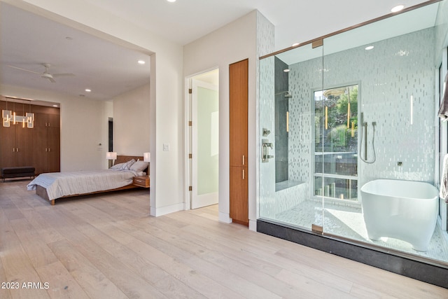 bedroom featuring light hardwood / wood-style flooring