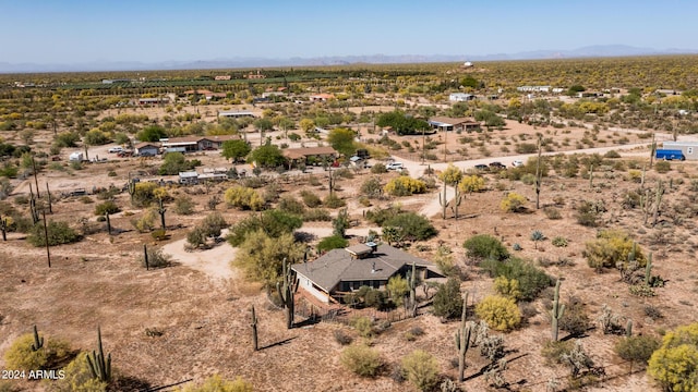 aerial view with a mountain view