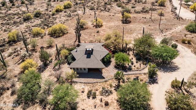 bird's eye view with a rural view