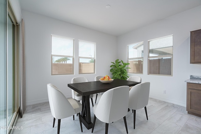 view of dining area