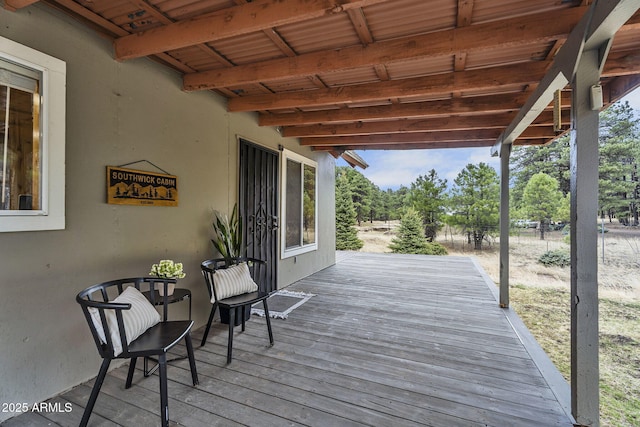 view of wooden terrace