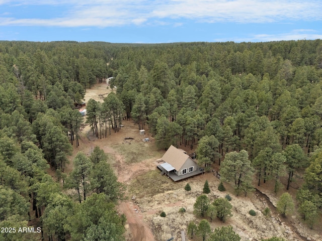 aerial view with a forest view