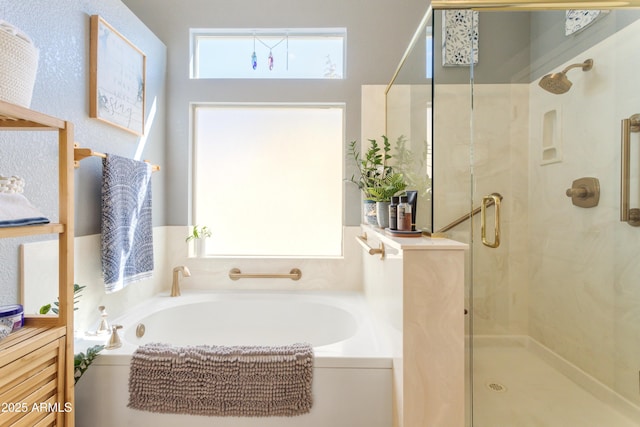 2675 Tarina Way, Sierra Vista, AZ 85650 - bathroom featuring a shower stall and a garden tub
