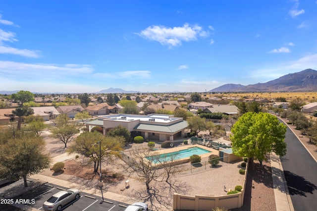 2675 Tarina Way, Sierra Vista, AZ 85650 - aerial perspective of suburban area featuring a pool and a mountainous background