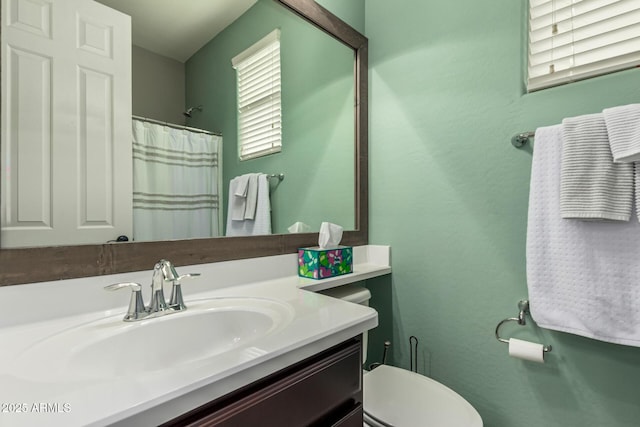 1078 W Redwood Ave, Queen Creek, AZ 85140 - full bathroom with a shower with curtain, toilet, and vanity