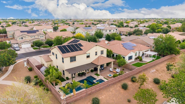 aerial view of residential area