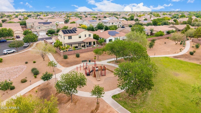 aerial perspective of suburban area