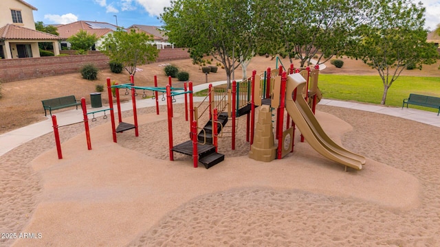 view of community jungle gym